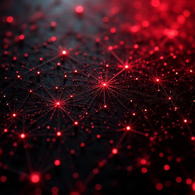 Abstract mathematical visualization of network nodes